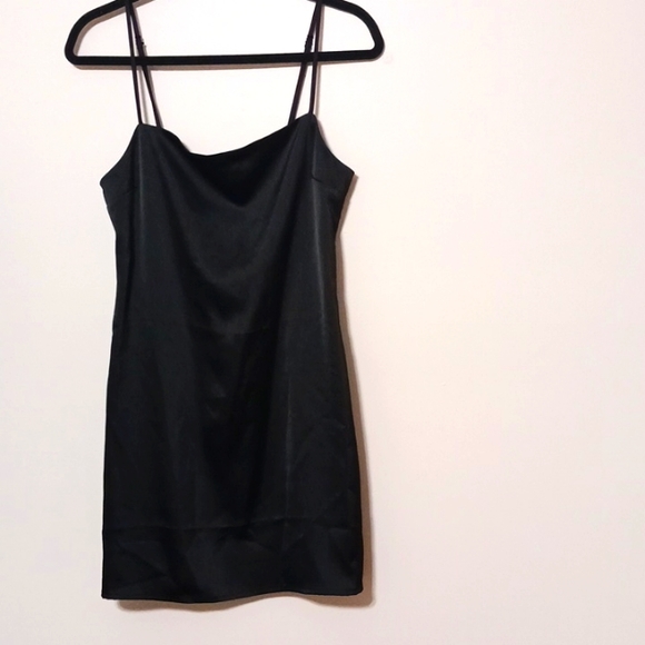 Black little Dress By Garage size P/S Zipper back adjustable Spaghetti straps - Picture 1 of 4